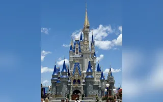 Cinderella Castle at Magic Kingdom, spire to moat